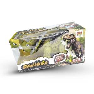 DINOSSAURO TRICERATOPS LUZ E SOM, MOVIMENTO