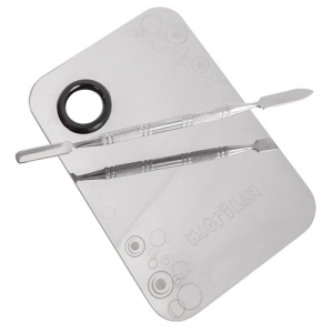 KIT PLACA E ESPÃTULA PARA MAQUIAGEM MACRILAN AC-03