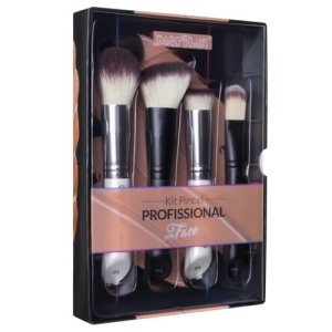 KIT WB200 COM 4 PINCEIS PROFISSIONAIS PARA A FACE MACRILAN