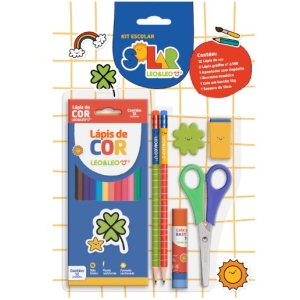 KIT LÃPIS DE COR 12 CORES SOLAR
