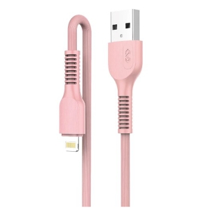CABO LIGHTNING LETRON ALTA RESISTÃNCIA, PVC, 2M - ROSA VQ-D88