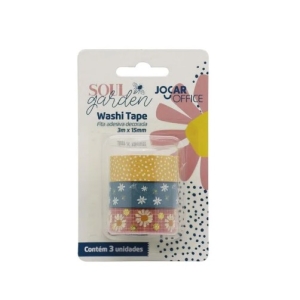  WASHI TAPE SOUL GARDEN 15MMX3M 3 UND JOCAR OFFICE 				