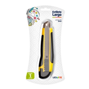 ESTILETE LARGO EMBORRACHADO 18MM BLISTER UND LEOARTE 				