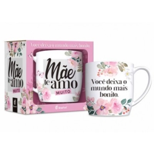 CANECA PORCELANA URBAN 300ML - MÃE TE AMO MUITO 