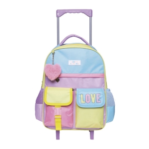 MOCHILA INFANTIL EM POLIÃSTER LOVE C/RODINHA 16 SORTIDA YINS