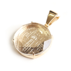 PINGENTE DOURADO COM PREDA TRANPARENYE 