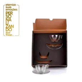 JOGO DE XÃCARAS COM PIRES - 90 ML - 4 PÃS