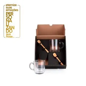 KIT CANECAS COM COLHERES - 4 PEÃAS