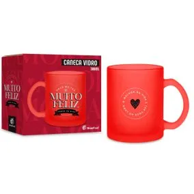 CANECA VIDRO DIAMOND TEMAS - VOCE ME FAZ FELIZ