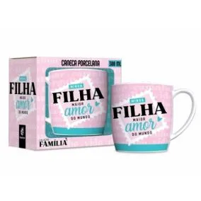 CANECA PORCELANA URBAN 300 ML FAMILIA - FILHA MAIOR AMOR 