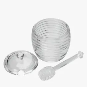 MELEIRA DE CRISTAL DE CHUMBO COM PEGADOR E TAMPA COLMEIA 210ML