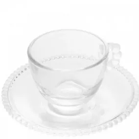CONJUNTO 4 XÃCARAS CAFÃ CRISTAL CHUMBO+PIRES PEARL 80ML