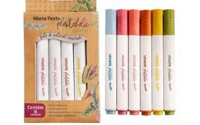 MARCA TEXTO PLANTAHOLIC 6 CORES ESTOJO LEOARTE