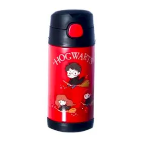 GARRAFA CLICK C/CANUDO 300ML HOGWARTS