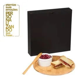 CONJUNTO PARA PETISCOS EM BAMBU - 3 PEÃAS