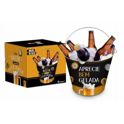 BALDE METAL DECORADO TEMAS - APRECIE BEM GELADA