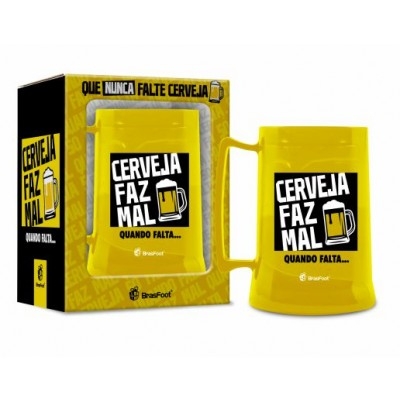 CANECA GEL 300ML TEMAS  CERVEJA FAZ MAL QUANDO FALTA