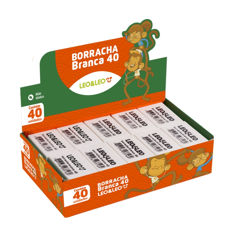 BORRACHA BRANCA 40 CAIXA LEO E LEO