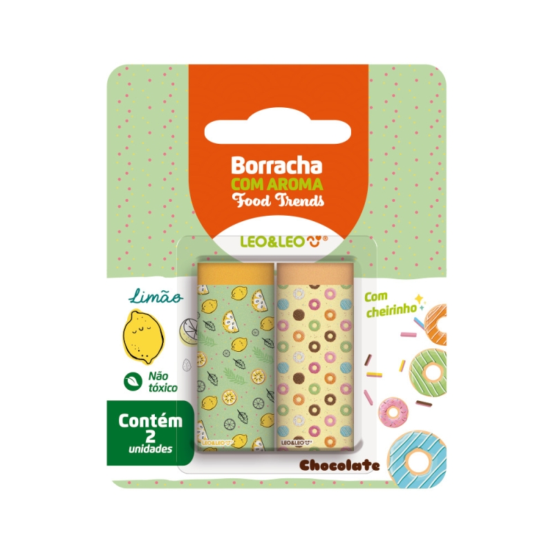 BORRACHA COM AROMA LEO&LEO C/ 2 UNID