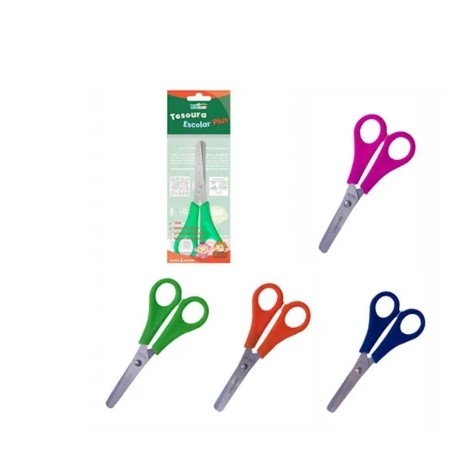 TESOURA ESCOLAR PLUS INOX - LEO & LEO - LEONORA