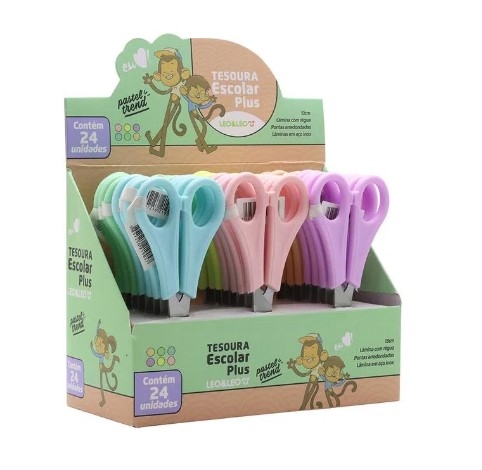 TESOURA ESCOLAR PLUS PASTEL TREND
