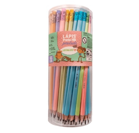  LAPIS 12 CORES PASTEL TREND LEOELEO 