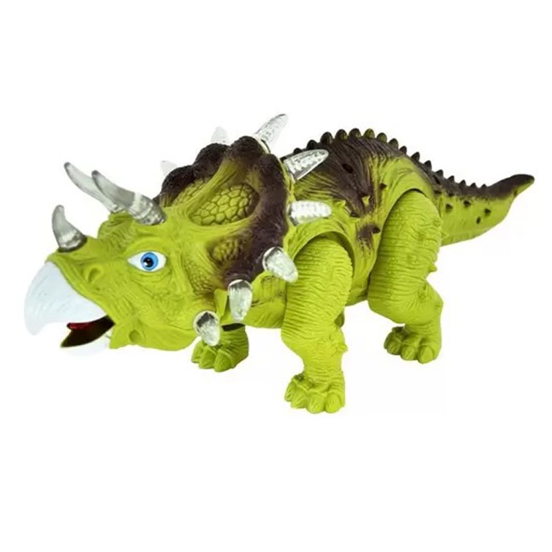 DINOSSAURO TRICERATOPS LUZ E SOM, MOVIMENTO