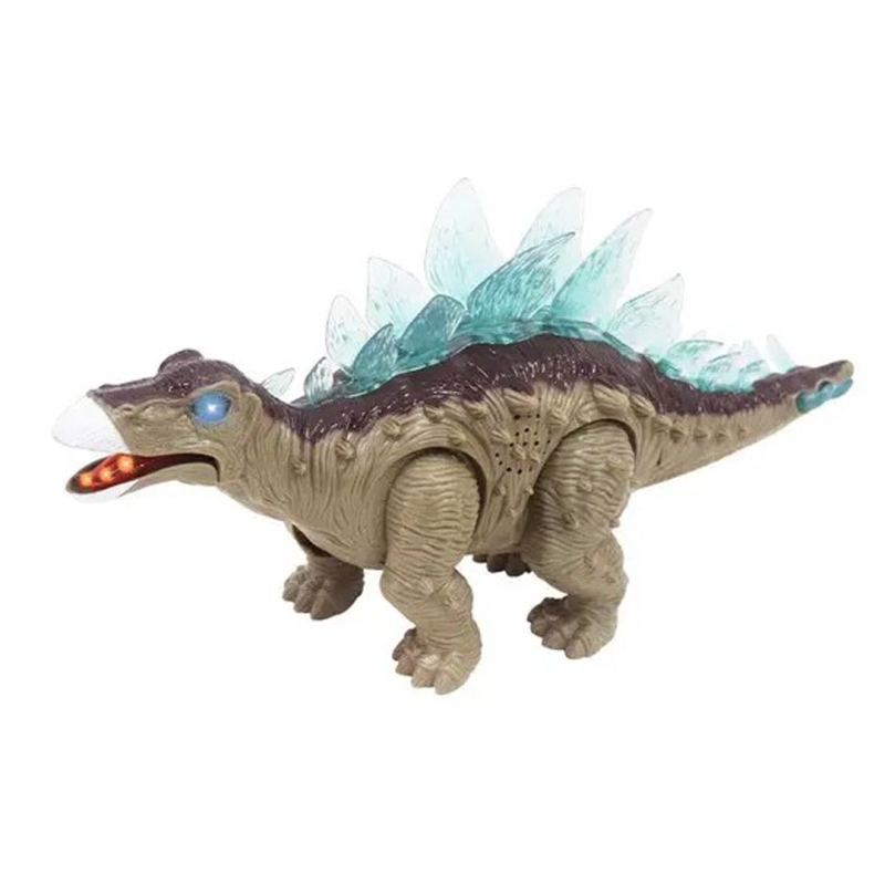 BONECO DINOSSAURO ESTEGOSSAURO COM LUZ E SOM