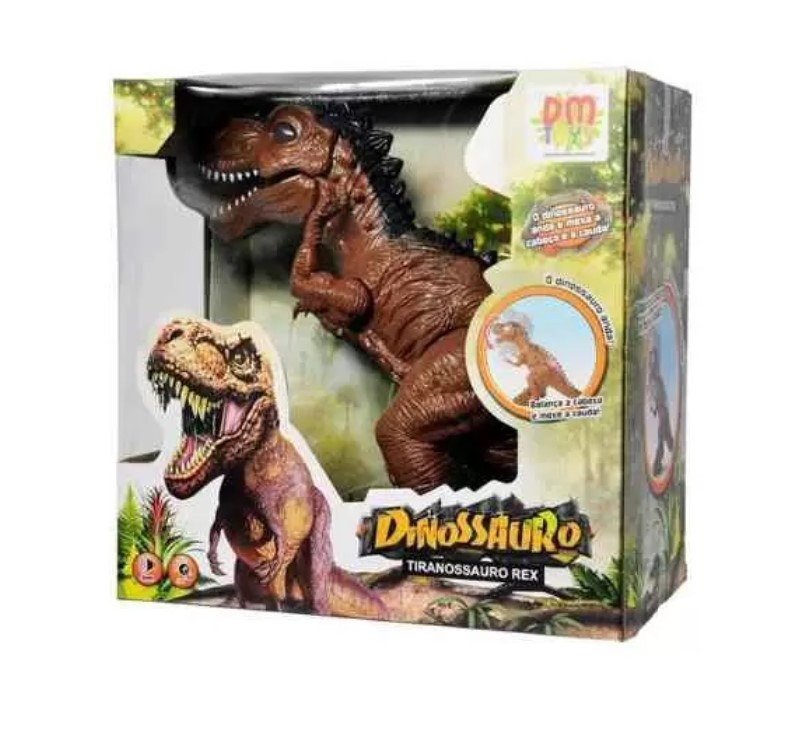 TIRANOSSAURO MOVIMENTA COM LUZ E SOM DM TOYS
