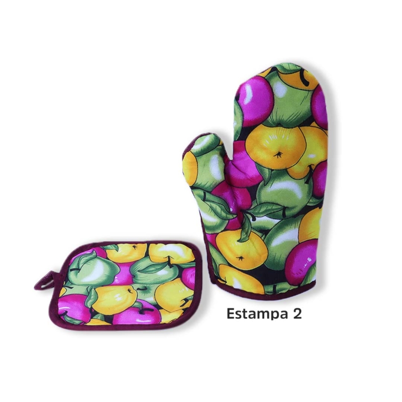 KIT LUVA TÉRMICA COM PEGADOR