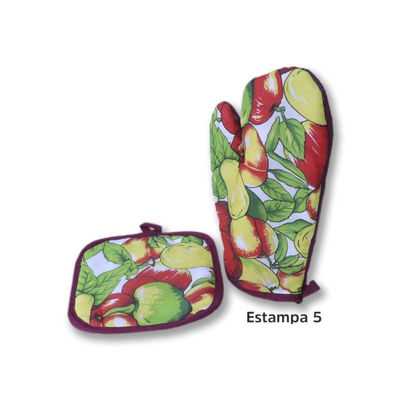 KIT LUVA TÉRMICA COM PEGADOR