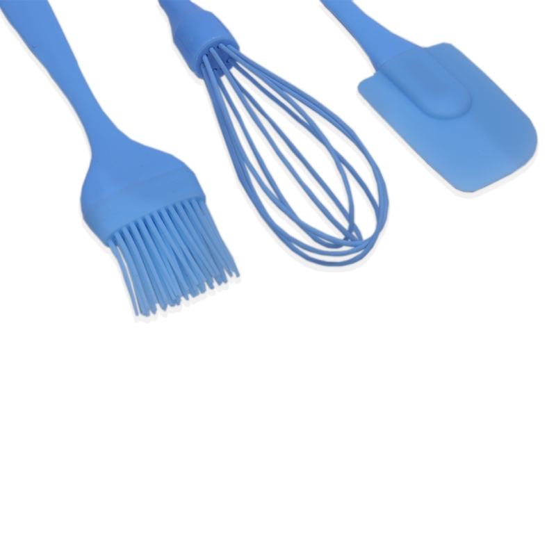 KIT ESPÁTULA, FUE E PINCEL DE SILICONE ROSA 3 PEÇAS