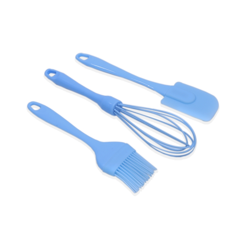 KIT ESPÁTULA, FUE E PINCEL DE SILICONE ROSA 3 PEÇAS