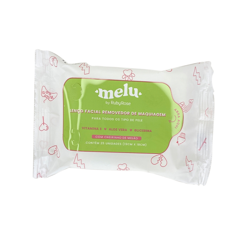 LENÇO FACIAL REMOVEDOR DE MAQUIAGEM MELU 