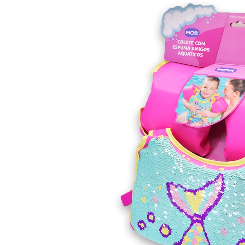 COLETE COM ESPUMA AMIGOS AQUÁTICOS MOR - P/M