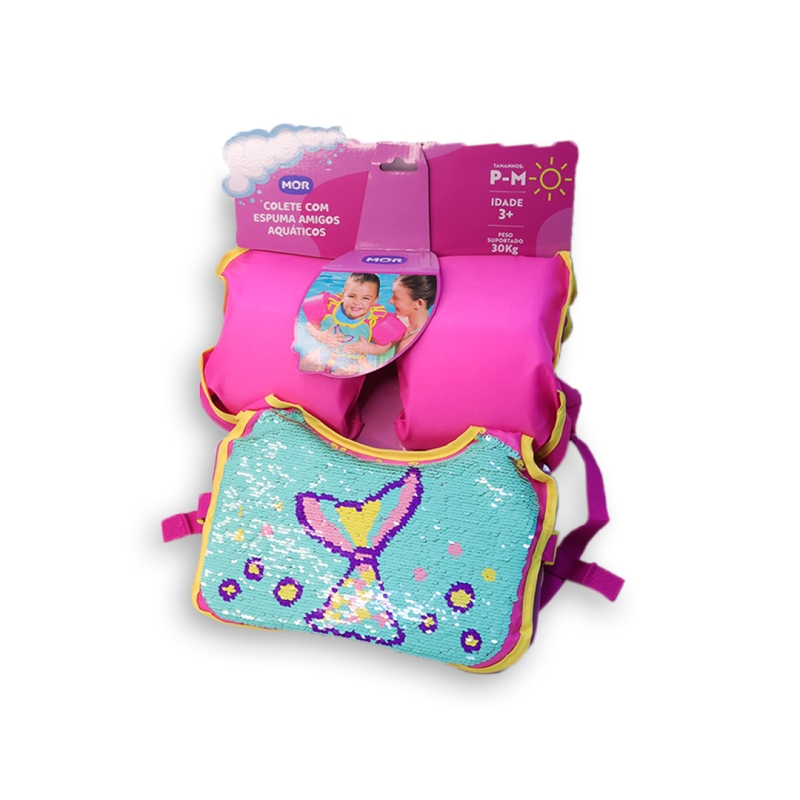 COLETE COM ESPUMA AMIGOS AQUÁTICOS MOR - P/M
