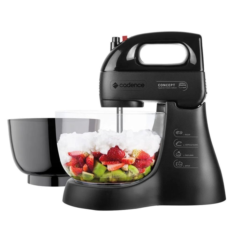 BATEDEIRA CADENCE 220V CLASSIC PRETA- 2 TIGELAS