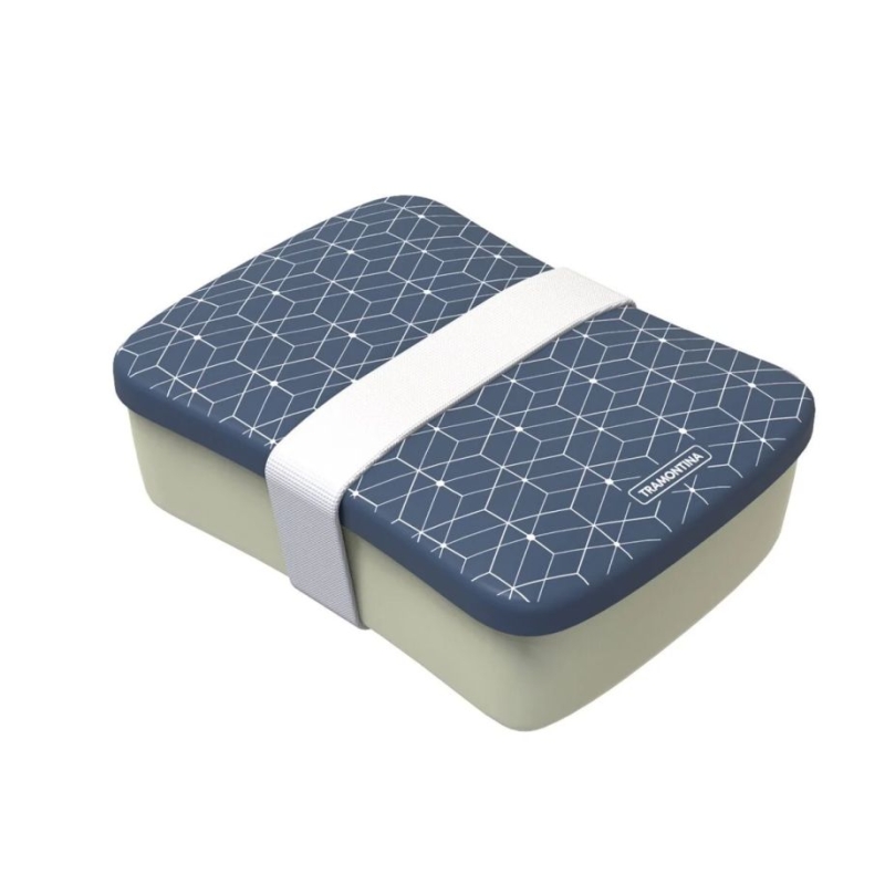 POTE FIBRA D.BAMBU AZUL/BRANCO 0,7L