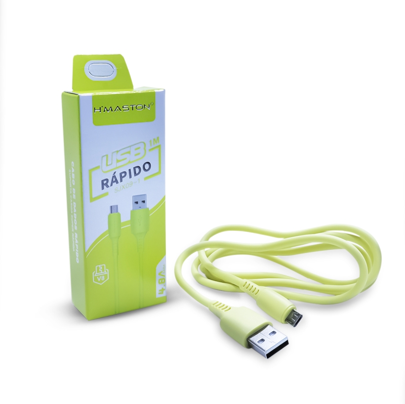CABO CARGA E DADOS USB V8 1M - H'MASTON - SJX03-1