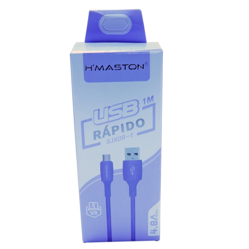 CABO CARGA E DADOS USB V8 1M - H'MASTON - SJX03-1