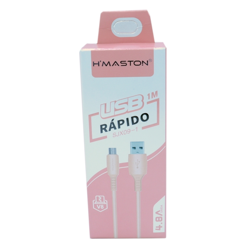 CABO CARGA E DADOS USB V8 1M - H'MASTON - SJX03-1