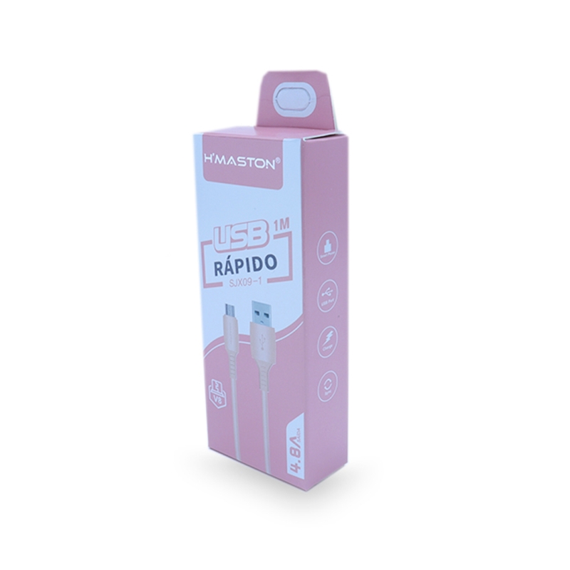 CABO CARGA E DADOS USB V8 1M - H'MASTON - SJX03-1