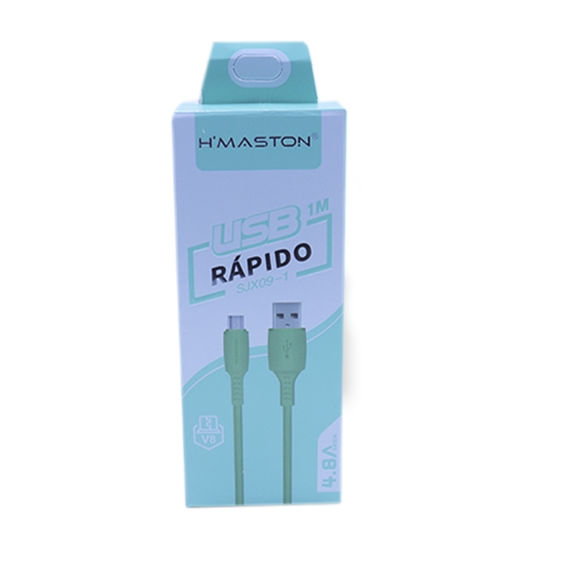 CABO CARGA E DADOS USB V8 1M - H'MASTON - SJX03-1