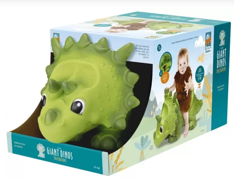 COLEÇÃO GIANT DINOS - TRICERATOPS VEÍCULO BRINQ. VINIL