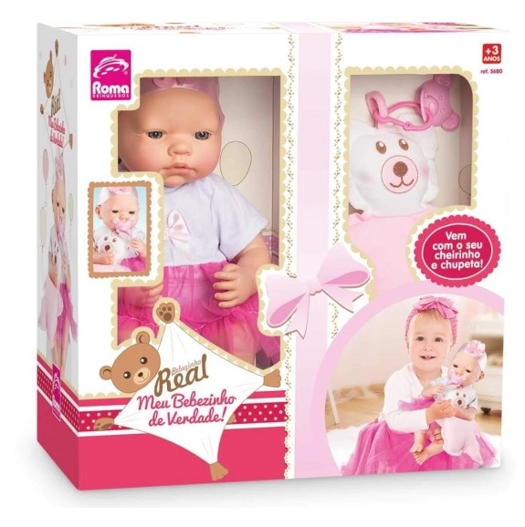 BEBÊZINHO REAL - PINK BRINQ. BONECA VINIL
