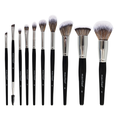 KIT A100 MAX COM 10 PINCÉIS PROFISSIONAIS E BOLSA NÉCESSAIRE