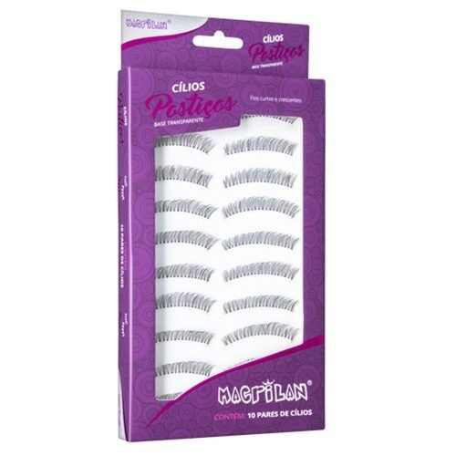 CÍLIOS POSTIÇOS CL309 - FIOS CURTOS E CRESCENTES COM 10 PARES
