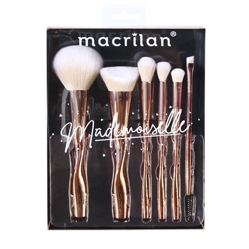 KIT COM 6 PINCÉIS PARA MAQUIAGEM MADEMOISELLE