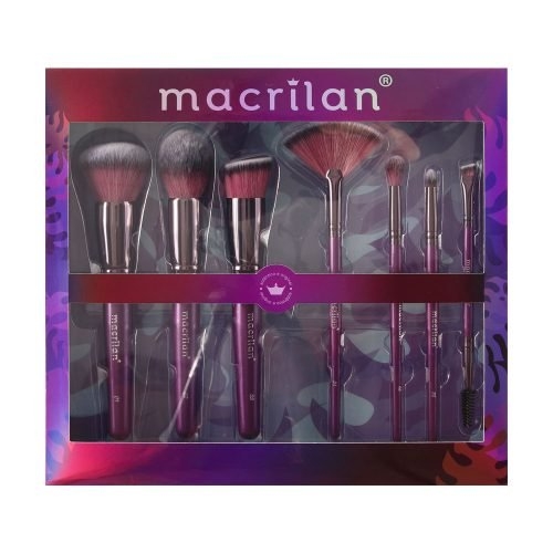 KIT VIOLET COM 7 PINCEIS PROFISSIONAIS PARA MAQUIAGEM