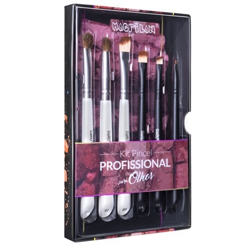 KIT COM 6 PINCÉIS PROFISSIONAIS PARA OS OLHOS MACRILAN